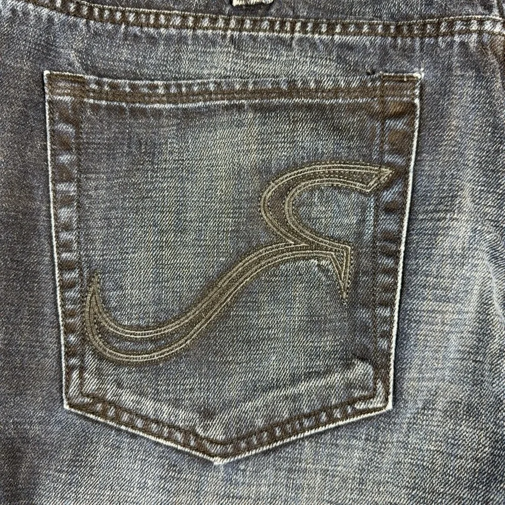 Rock & Republic Blast Jeans Mens 36x32 Blue Straight Leg Medium Wash Denim